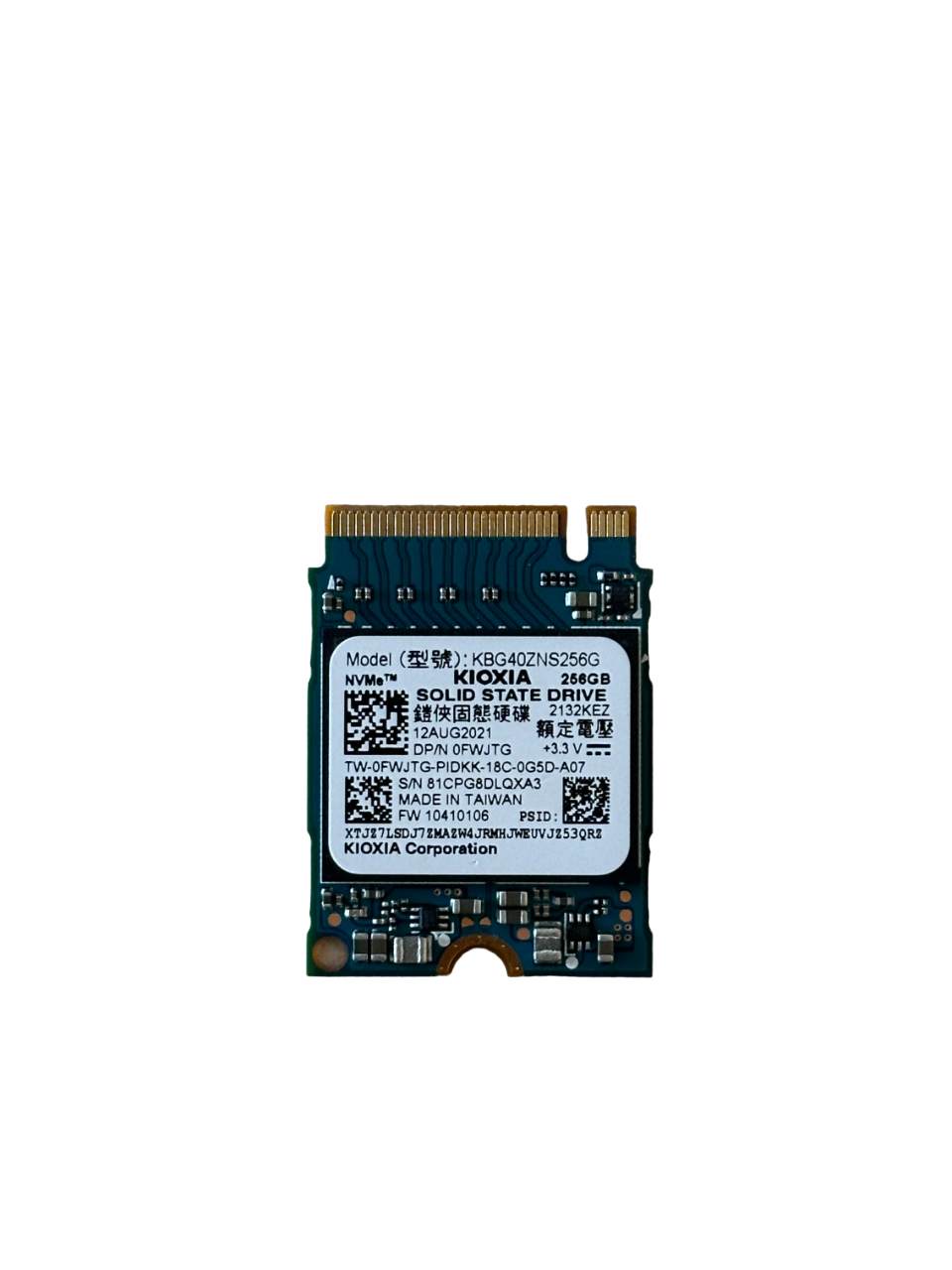 Kioxia KBG40ZNS256G 256 GB M.2 SSD