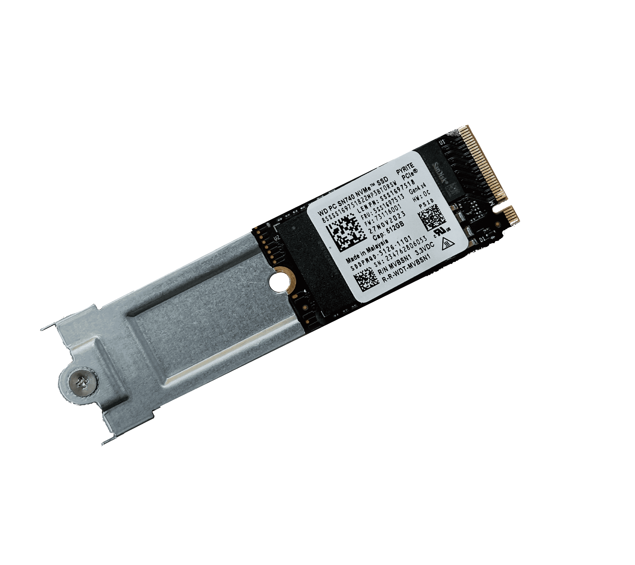 Western Digital WD SN740 512 GB 2242 GEN 4 NVMe M2 SSD