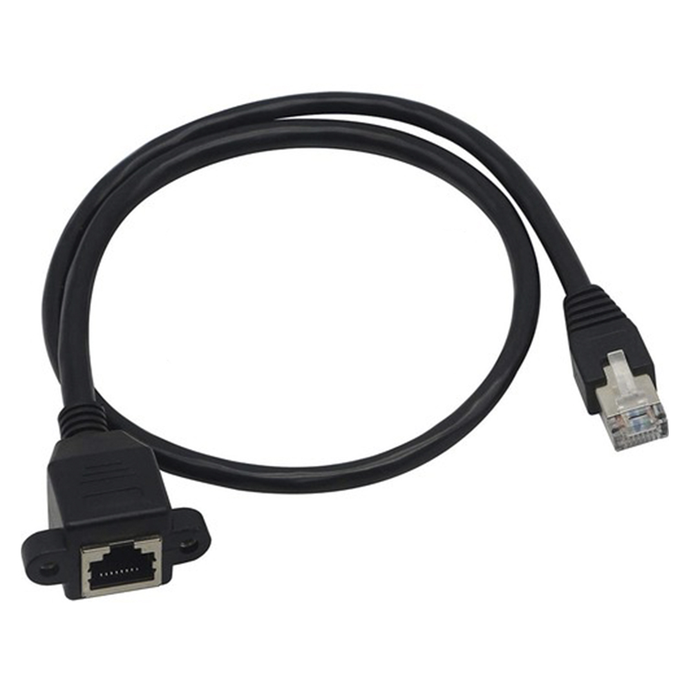 Erkek - Dişi  RJ45 Panel Montaj Tipi Ethernet Uzatma Kablosu-30cm