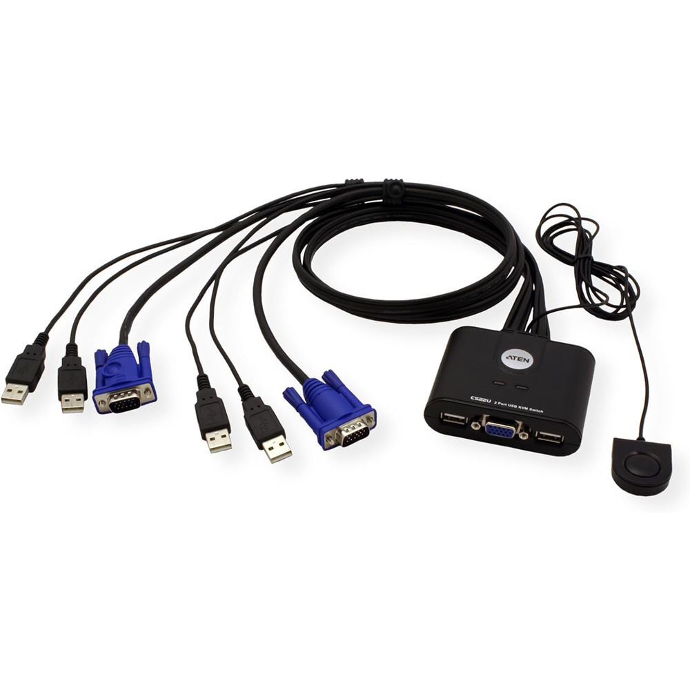 ATEN CS22U 2PORT MİNİ USB KVM SWITCH+KABLO