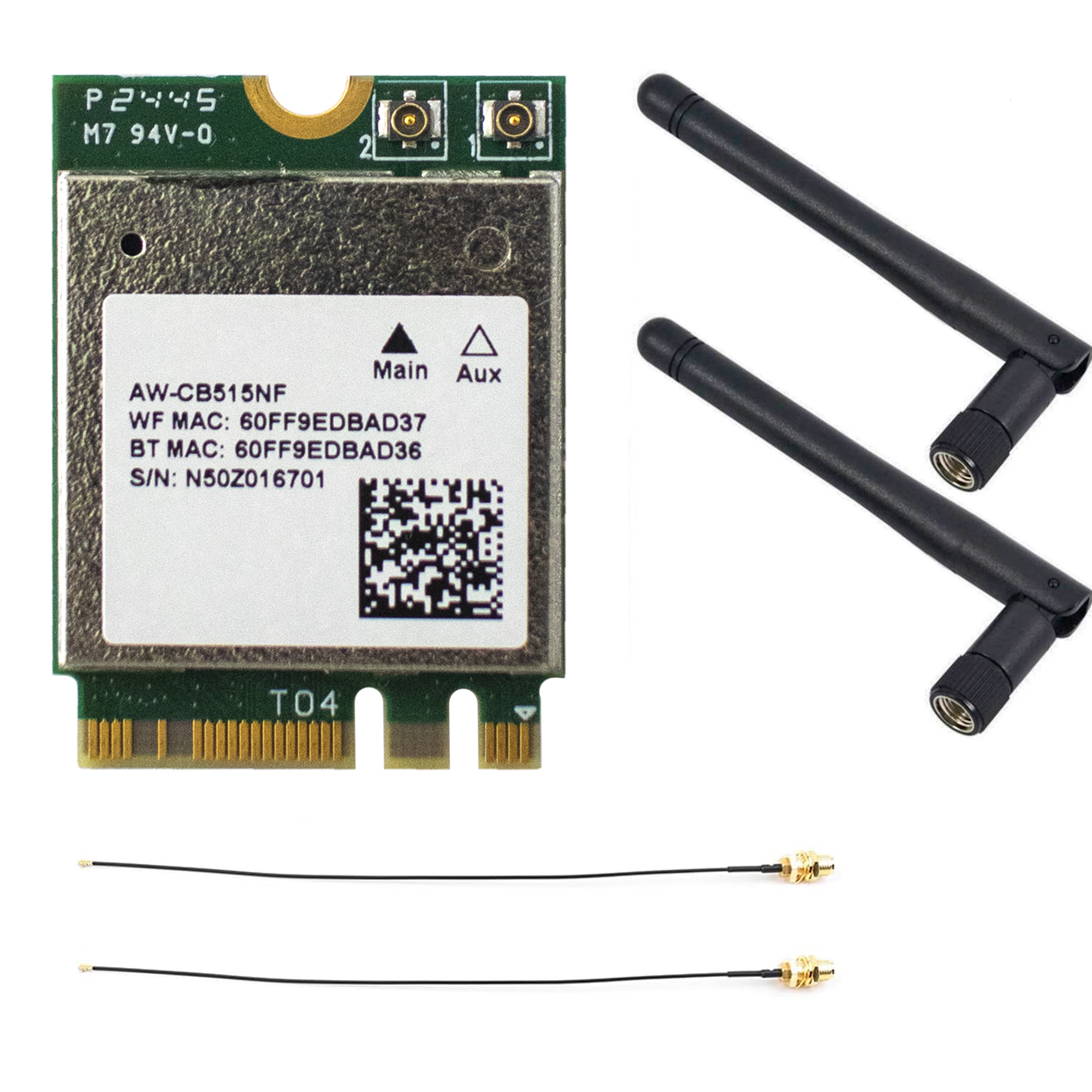 Azurewave AW-CB515NF M.2 2230 PCI-E USB Wifi 5 Bluetooth 5.0 Card Wireless Wifi Kart