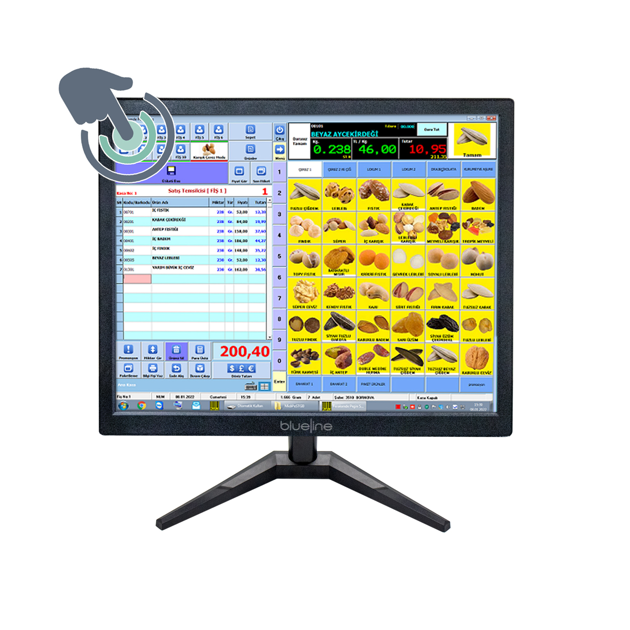 17'' Blue Line VGA HDMI DOKUNMATİK Monitör