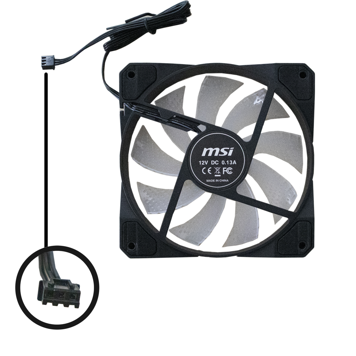 MSI 120mm 12X12 RGB Kasa Fanı MSI Kontrol Kartına Sahip Kasalar İçindir