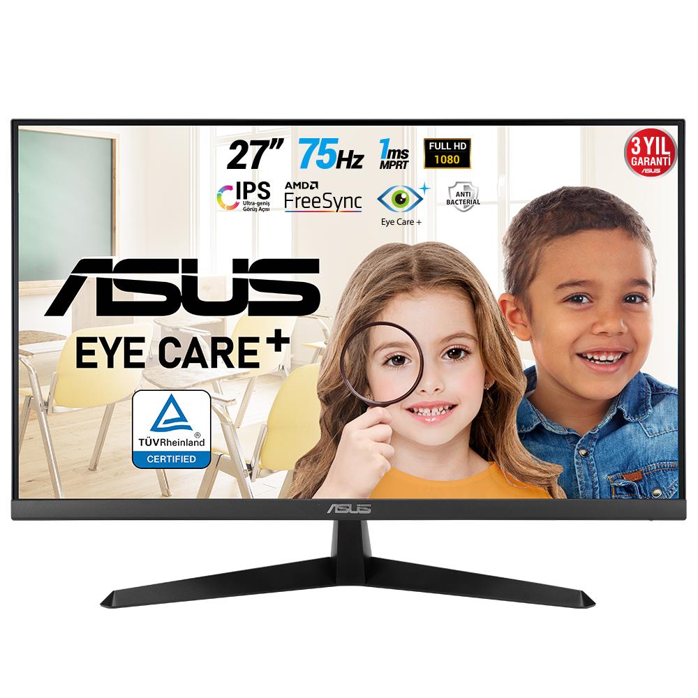 Asus 27" VY279HE 1920X1080 1Ms 75Hz IPS Hdmı D-Sub Monitör
