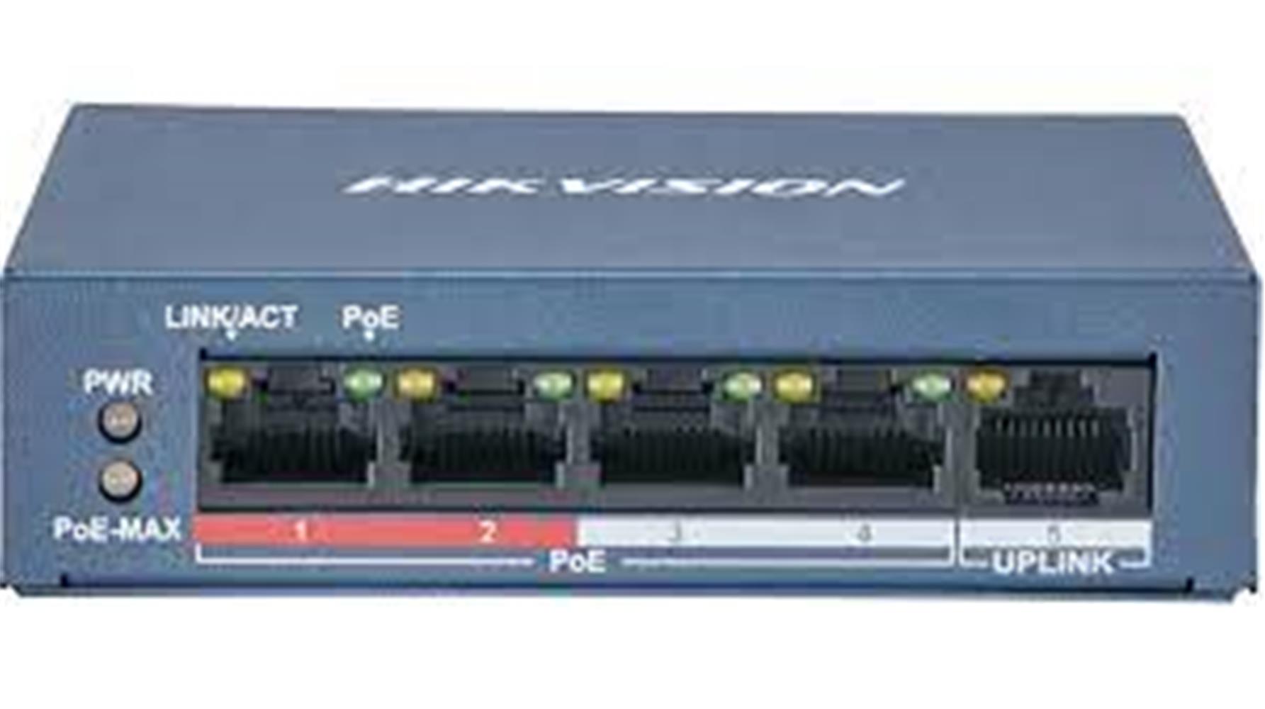 Hılook NS-0105P-35B 5 Port Megabit 4 Port PoE 35W +1 Port Megabit UplinkSwitch