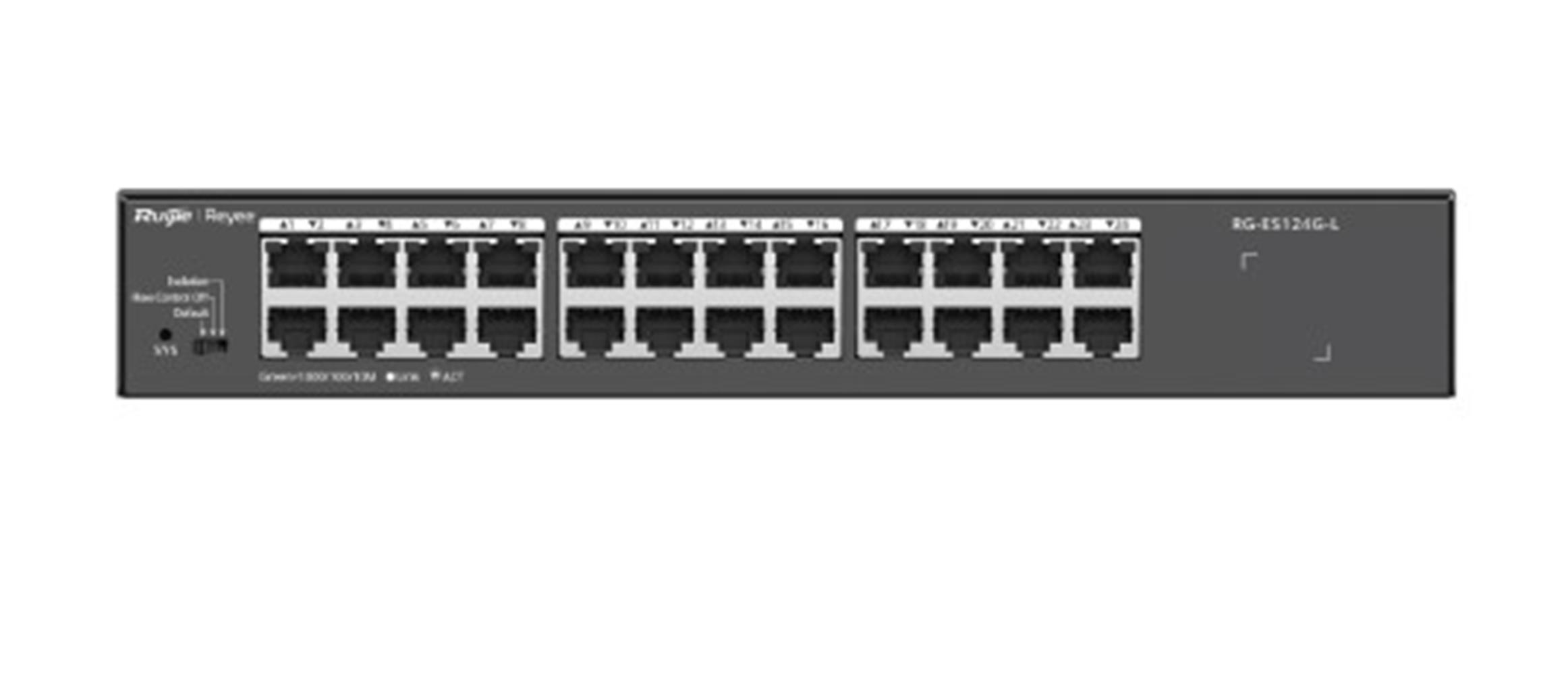 Ruijie Reyee RG-ES124G-L 24 Port 10-100-1000 Mbps Switch Metal Kasa