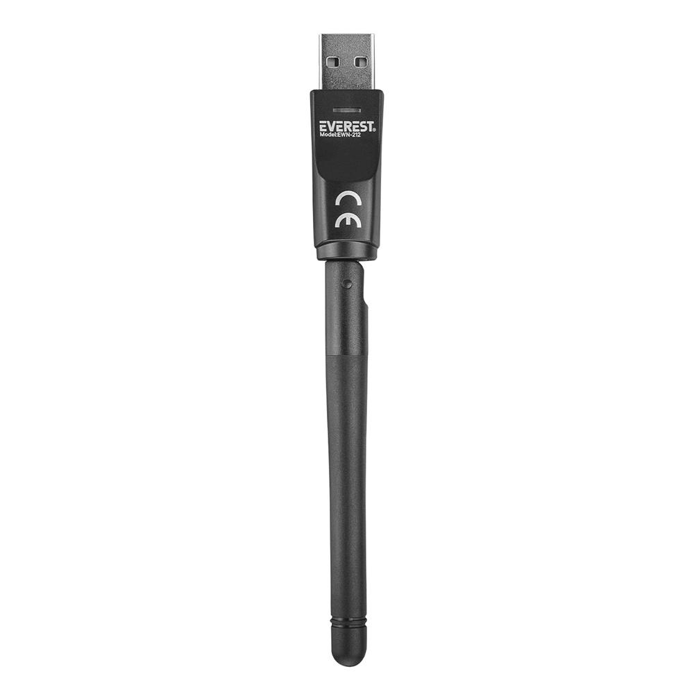 Everest EWN-212 150Mbps 2.4GHz 2dBi MT7601 Chipset Wifi Usb Kablosuz Adaptör
