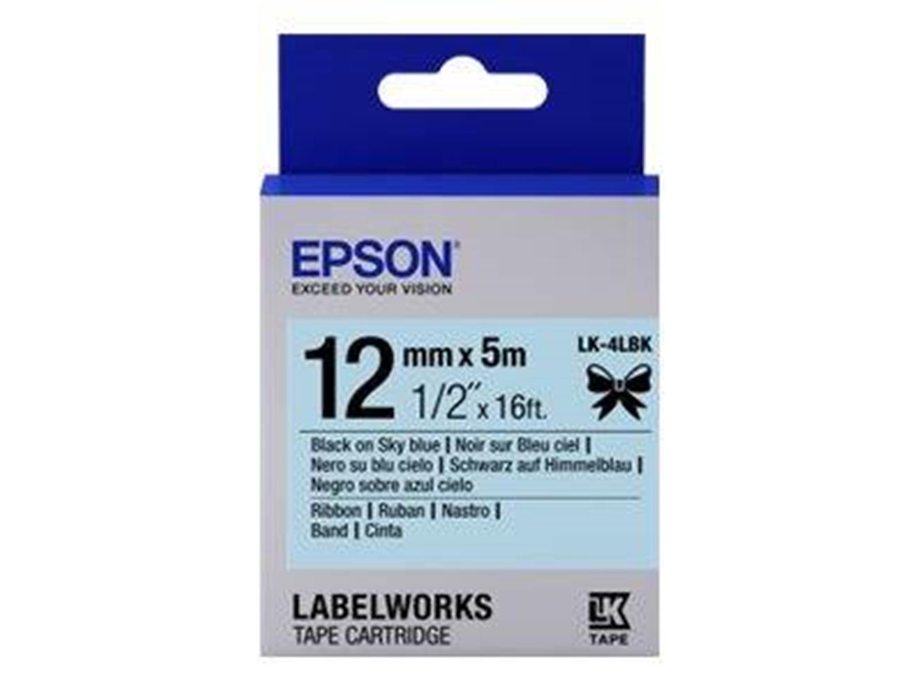 Epson LK-4WLN Beyaz Üzeri Mavi 12mm 9Metre Etiket