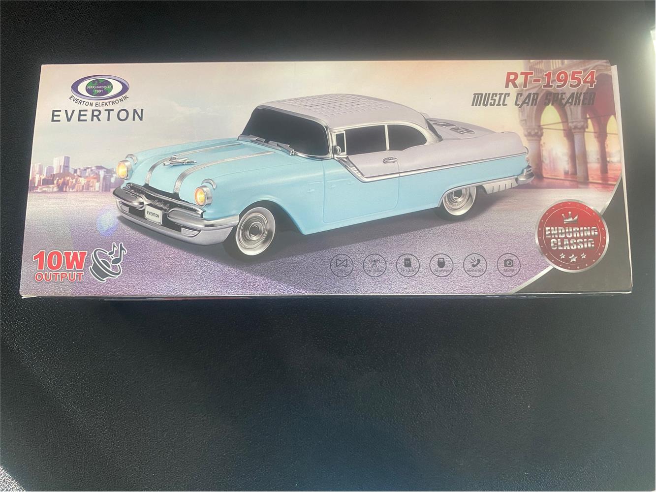 EVERTON RT-1954 Turuncu Arabalı  Bluetooth Fm-Usb-Tf-Aux Şarjlı Nostaljik Radyo  
