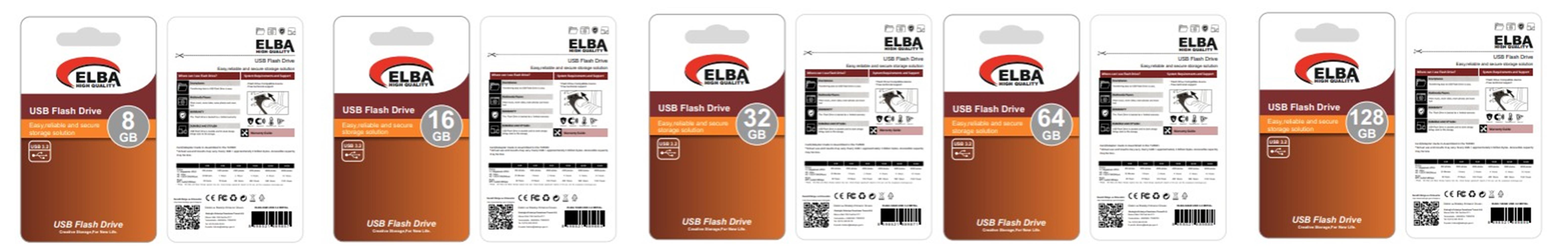 ELBA 128GB USB 3.2 PLASTİK FLASH BELLEK
