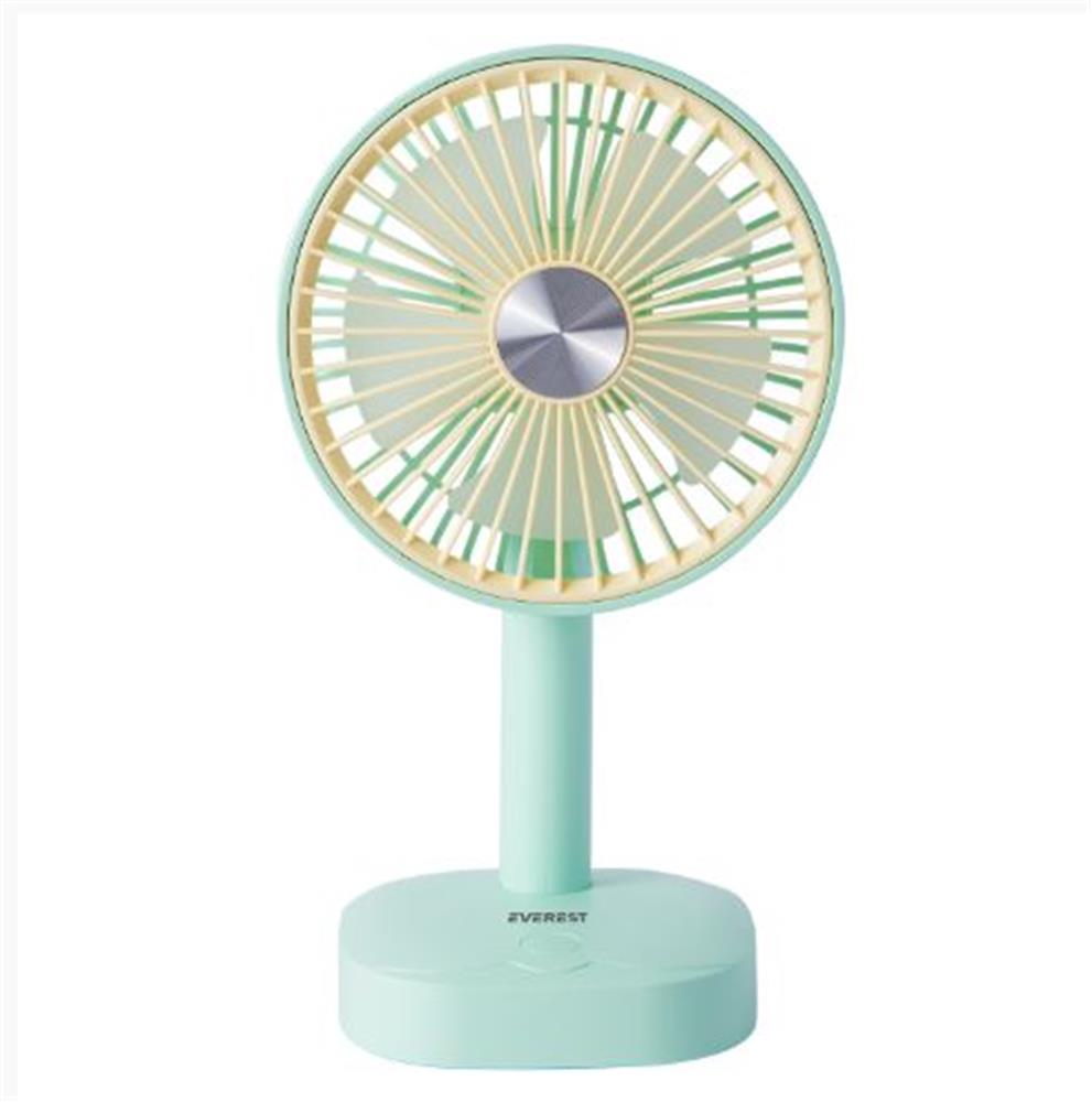 Everest EFN-510 Yeşil- Sarı 1200mAh 5 İnç 3 Hız Kademeli Dönebilen Masaüstü Usb Fan 