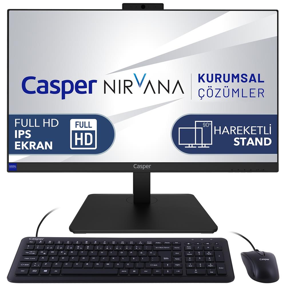 Casper Nirvana One A70.1270-BD00X-V  i7 12700H 16GB 250GB M2 SSD Dos 23.8" FHD IPS AIO