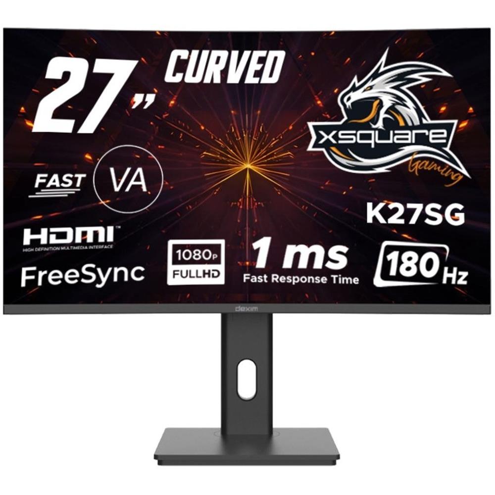 Dexim 27" K27SG Fhd 180hz 1ms Hdmı+dp Freesync Adaptive Sync Curved Va Gaming Pivot Monitör DMT007