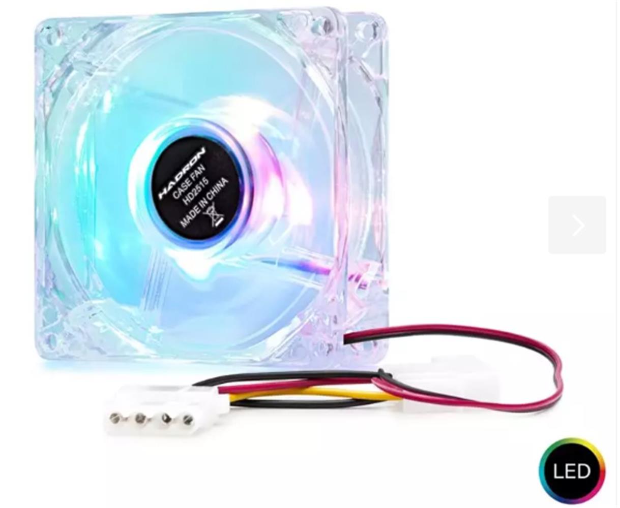 Hadron Hdx1516 8Cm Kasa Fanı 4Pin Led Transparent