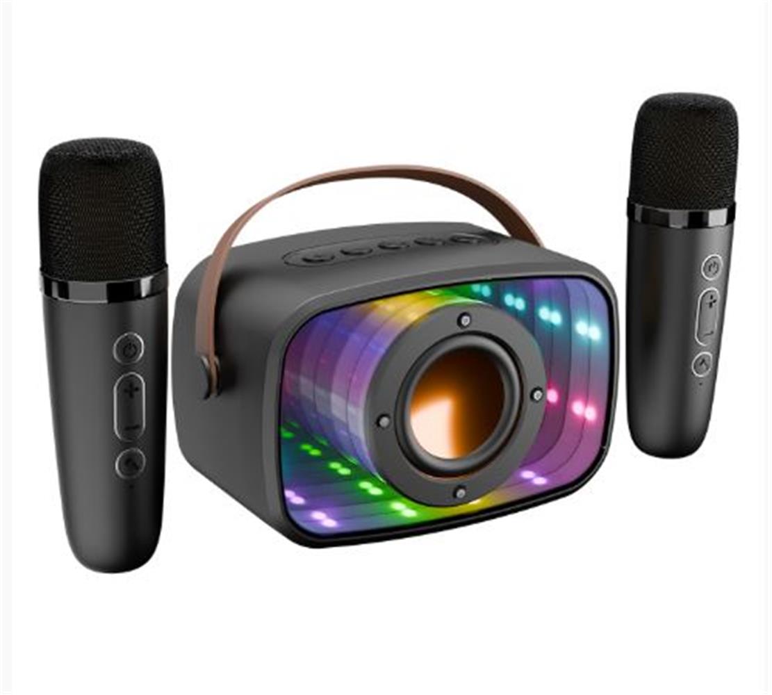 Mikado MD-57BT Endless 5W Siyah TF + USB + AUX + BT Destekli 2 Wireless Karaoke Mikrofon 1200mAh 