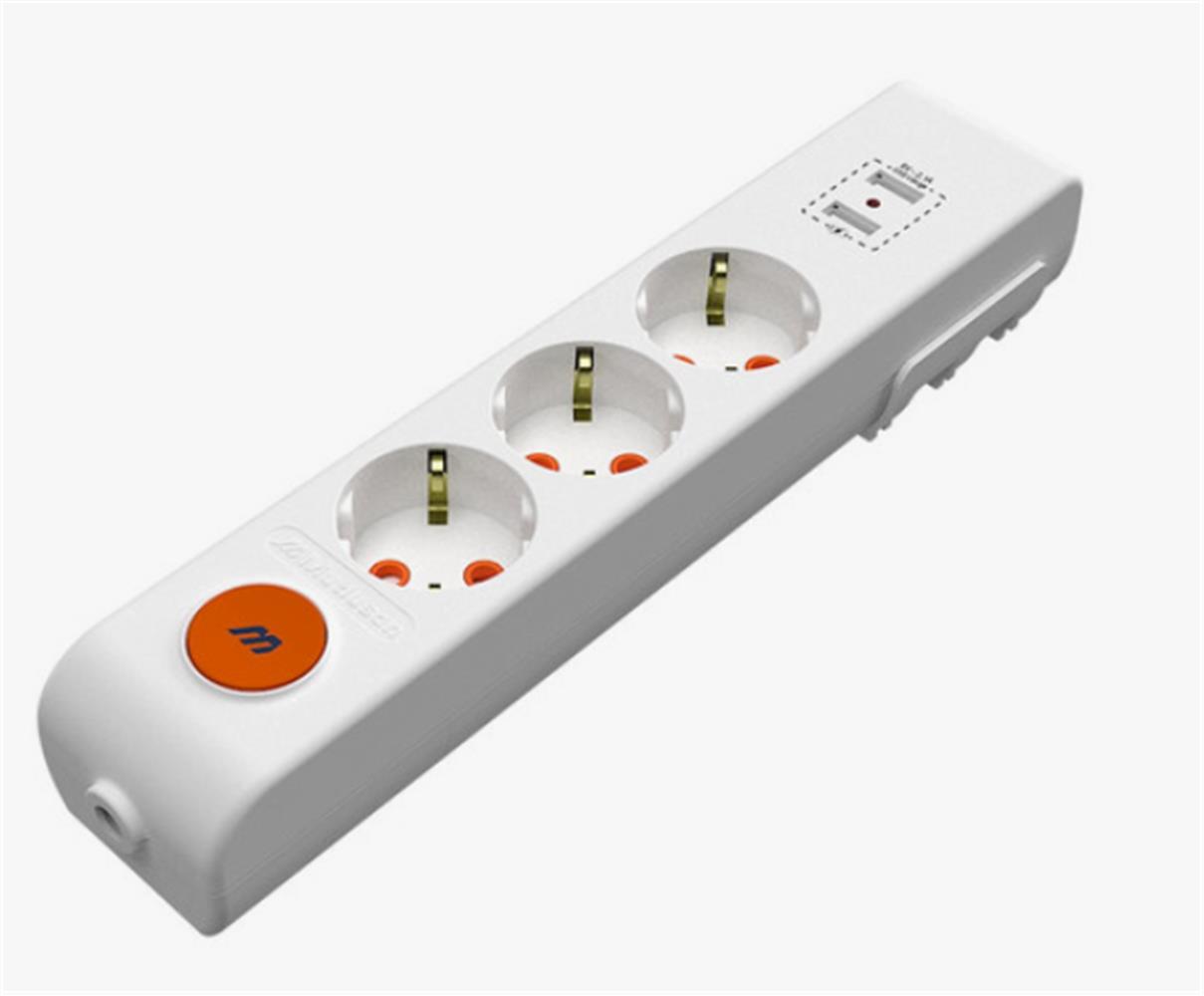 Mutlusan Rı-Tech 3lü 3mt Anahtarlı 1Usb+1Type-C ı Topraklı Grup Priz(Ç.K.) (001 175 350102 03 00)