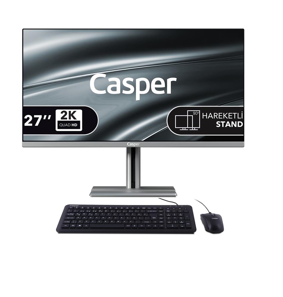 Casper Nirvana A97.210H-BE00X-V-G Gri U5-210H 16GB RAM 500GB NVME SSD 27" Pivot FreeDOS All In One