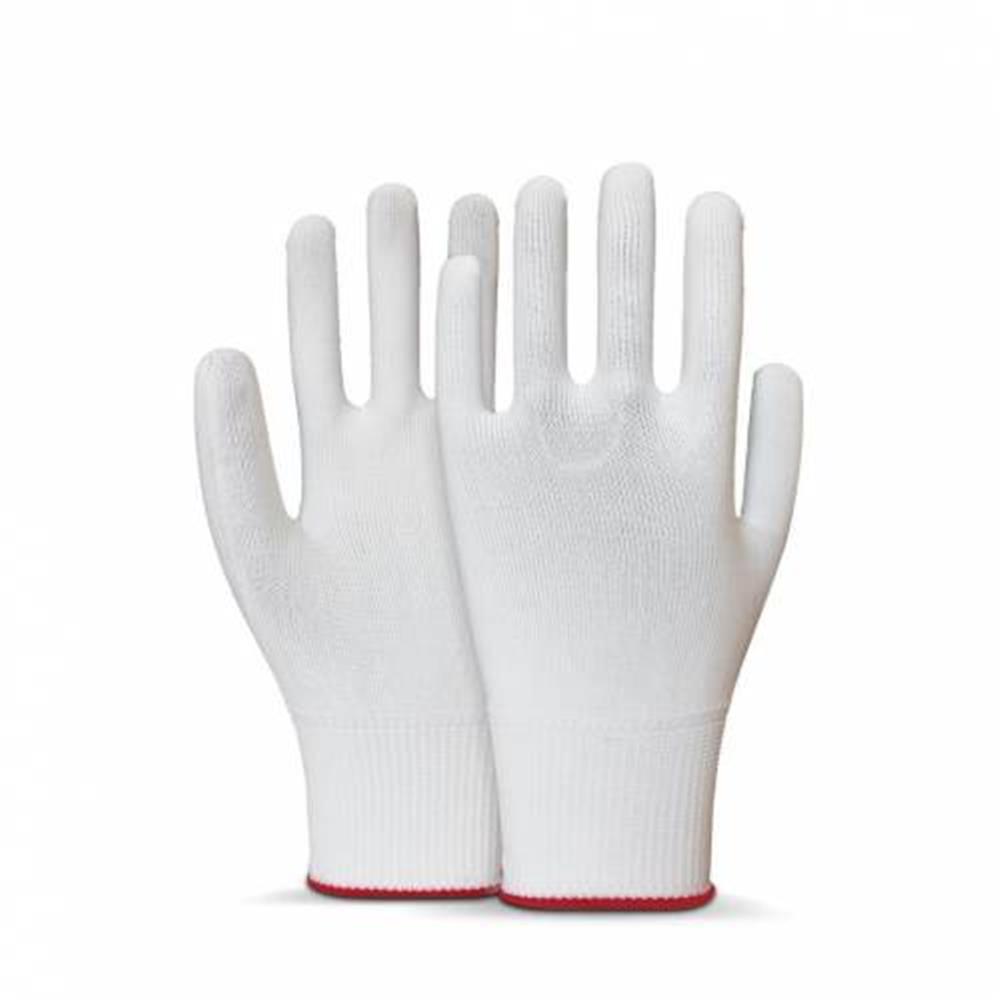 Beybi Polyester Örgülü Beyaz 10 Beden Kasiyer Eldiven 10lu Paket