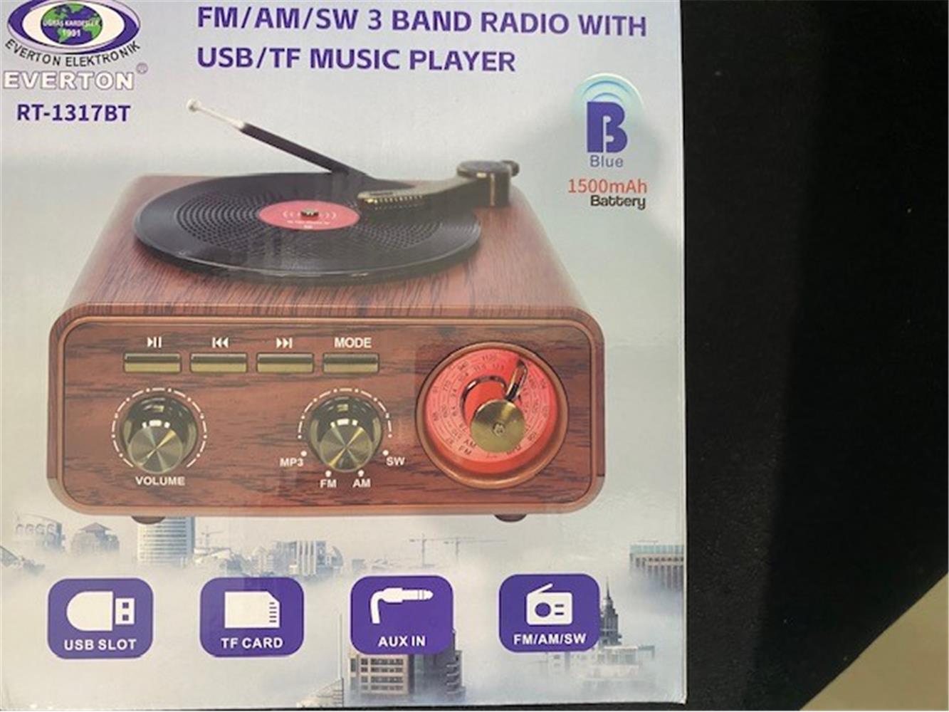 Everton RT-1317bt  Bluetooth Usb-Micro Plak Radyo