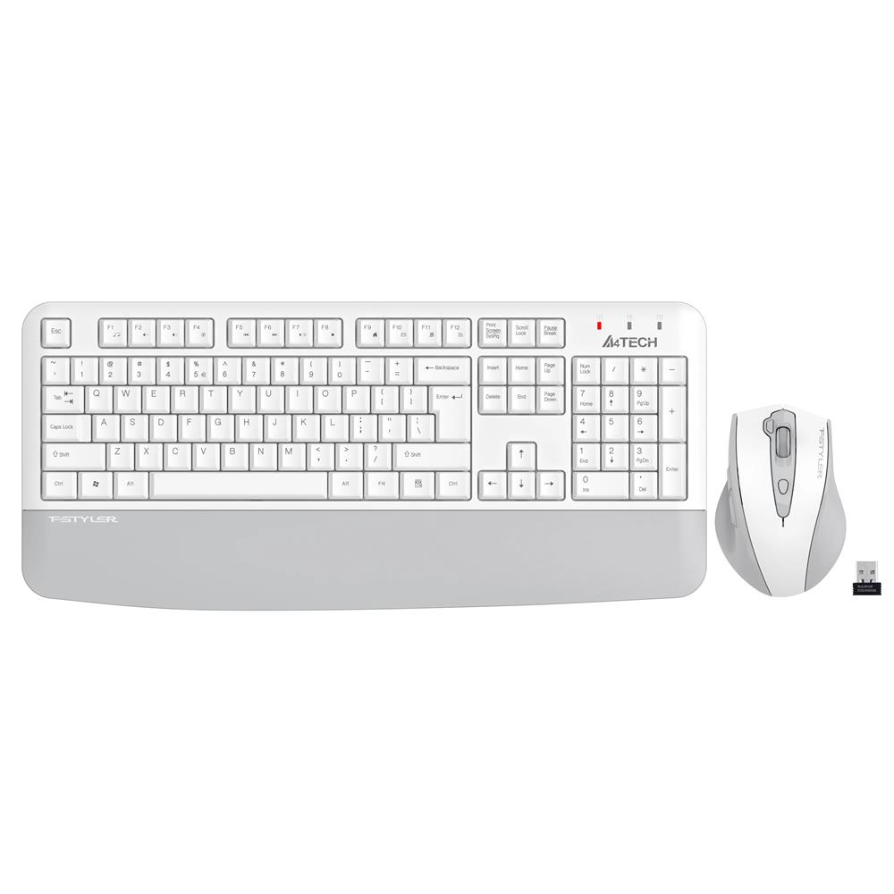 A4 Tech FG2500S Beyaz Plus 2.4GHz FN-MM Türkçe Q 3200DPI Klavye & Mouse Set