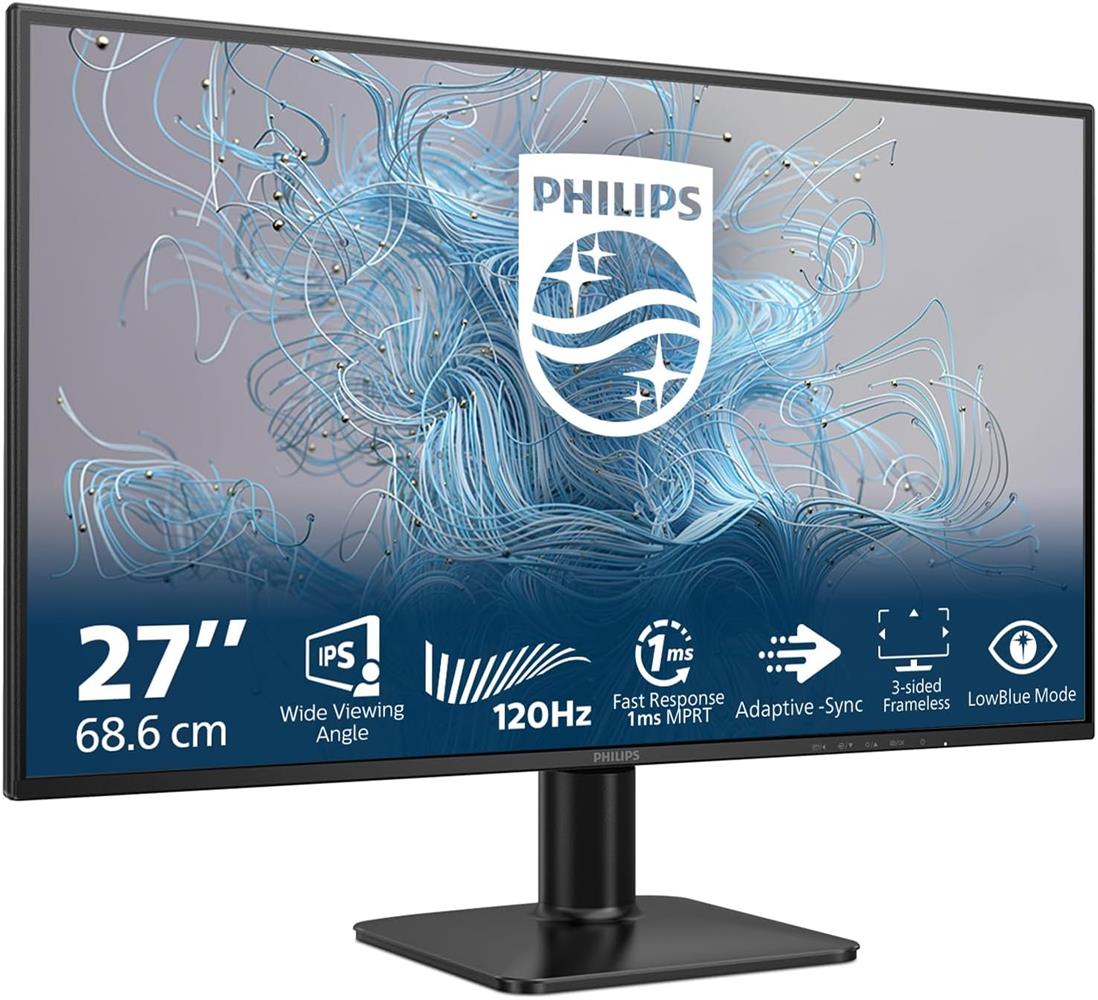Philips 27" 27E2N1110-01 1ms 120Hz 1920x1080 FullHD VGA HDMI (VESA) Siyah Monitör