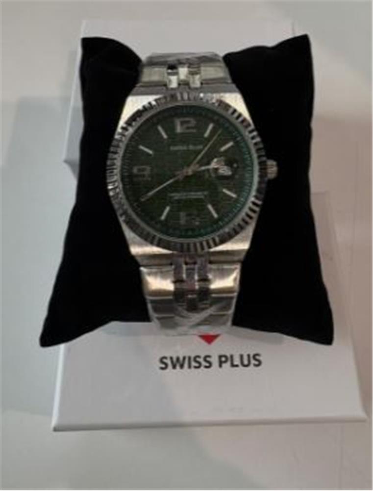 Swiss Plus Man Watch Premium Seri Model-2ST3442AGS Green-Silver