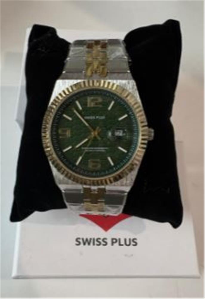 Swiss Plus Man Watch Premium Seri Model-3 ST3450AGS Green-Gold
