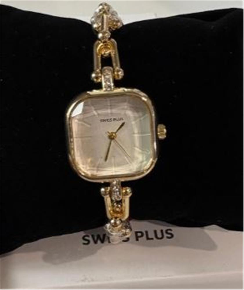 Swiss Plus Woman Watch Model-7 ST0227KBL Gold