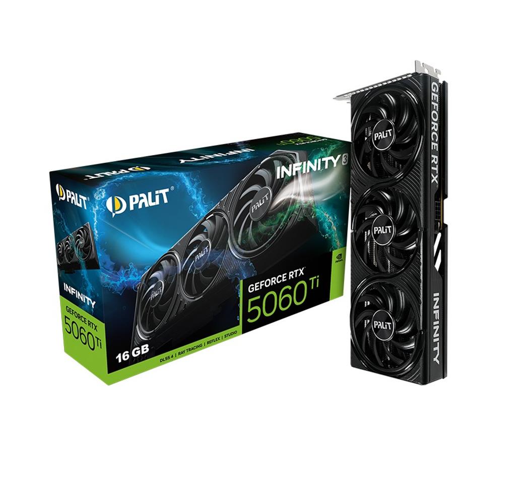 Palit GeForce RTX5060Ti Infinity 3 16GB 128Bit GDDR7 NE7506T019T1-GB2061S Ekran Kartı 