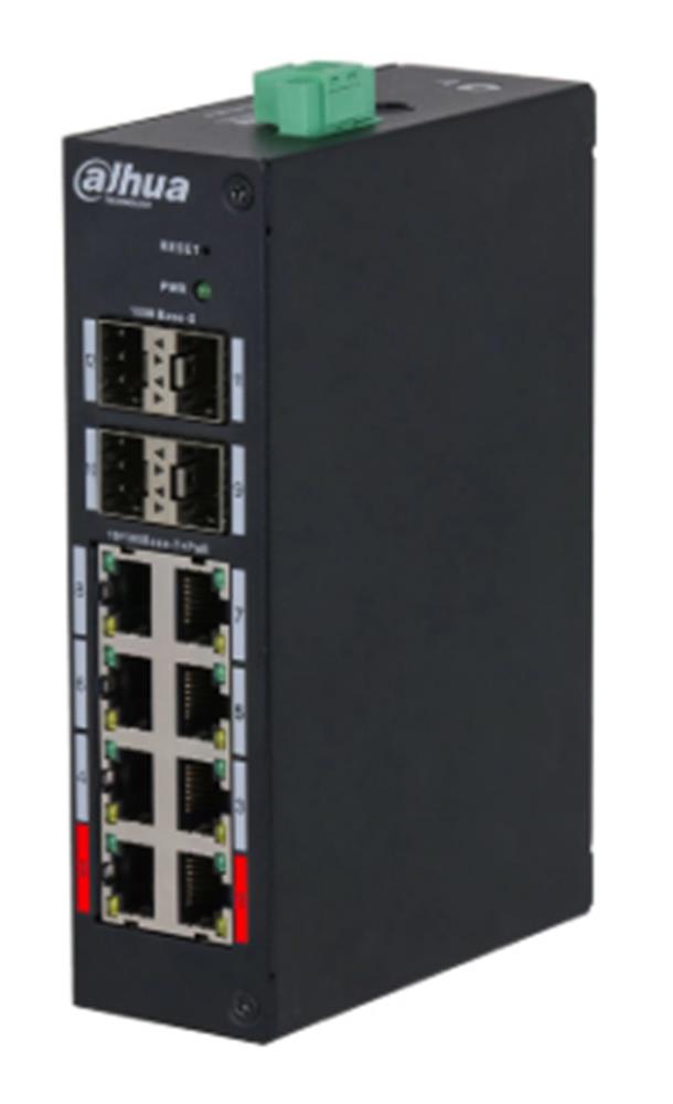 Dahua HS4412-8ET-96 8X1G RJ45 4X1G SFP Gigabit PoE 96W Yönetilebilir Poe Switch