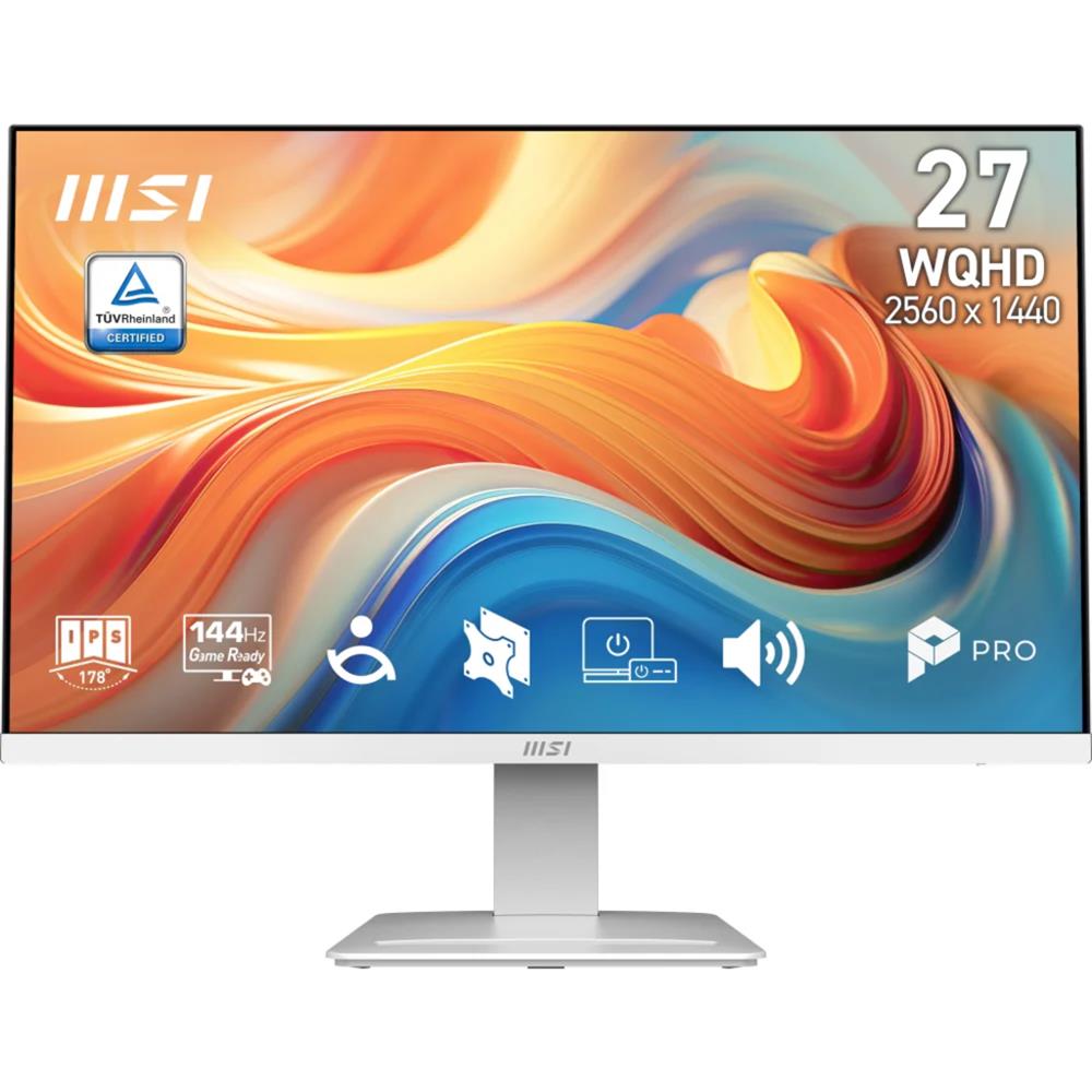 Msi 27" Pro MP273QW E14 2560x1440 (Wqhd) 16:9 Flat IPS 144hz 1MS (Mprt) Adaptive-sync Beyaz Monitor