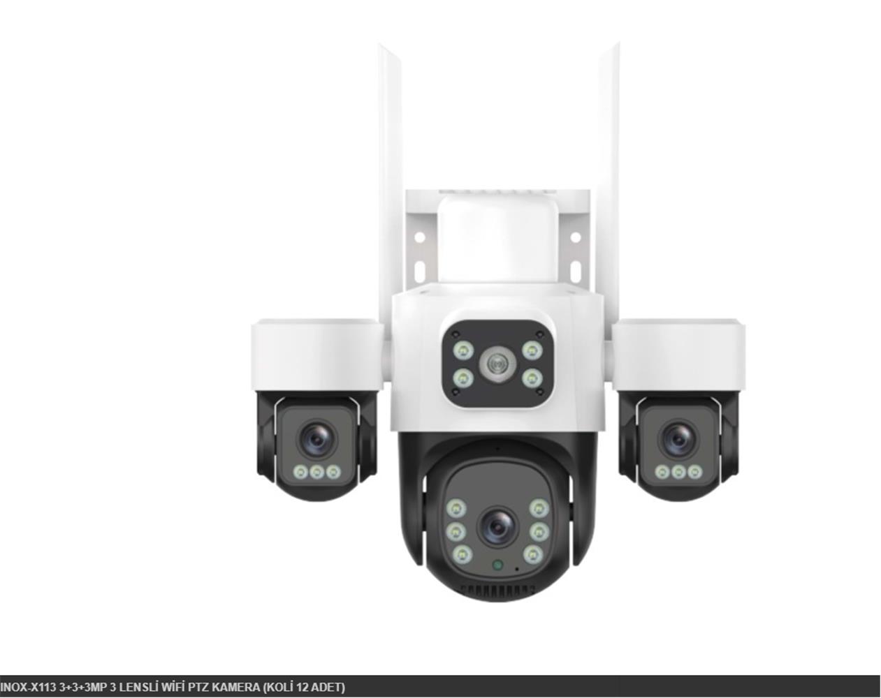 INOX-X113 3+3+3MP 3 LENSLİ WİFİ PTZ KAMERA