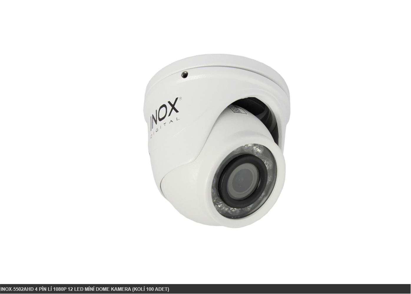 INOX-5502AHD 4 PİN Lİ 1080P 12 LED MİNİ DOME KAMERA