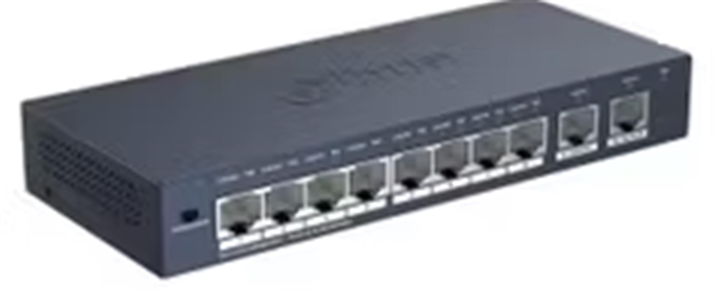 Dahua S3010-8ET2GT-60 10 Port 10-100 8xPoe 60W2xRJ45 10-100 Uplink Yönetilemez Switch