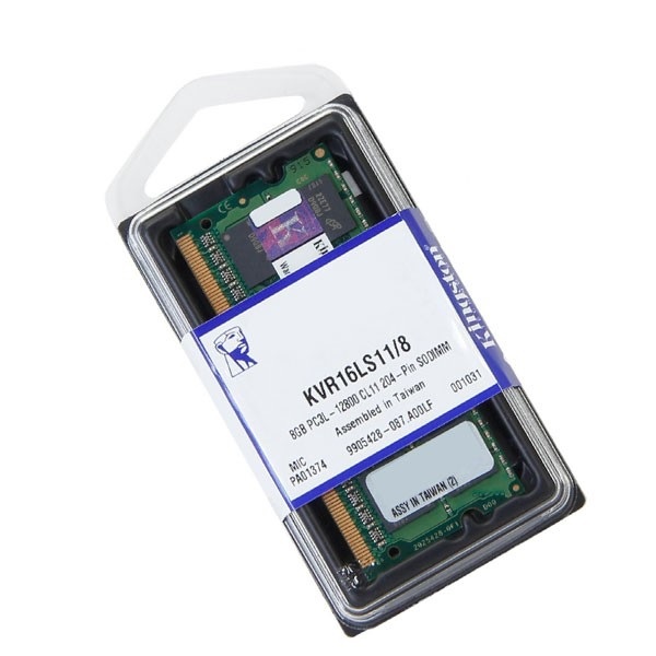 8 GB DDR3 1600 MHz KINGSTON CL11 LOW VOLTAGE 1.35v SODIMM (KVR16LS11/8)
