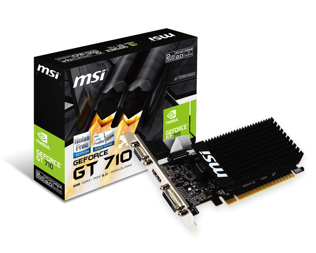 MSI GT710 2GB GDDR3 64BIT HDMI/DVI/VGA (GT 710 2GD3H LP)