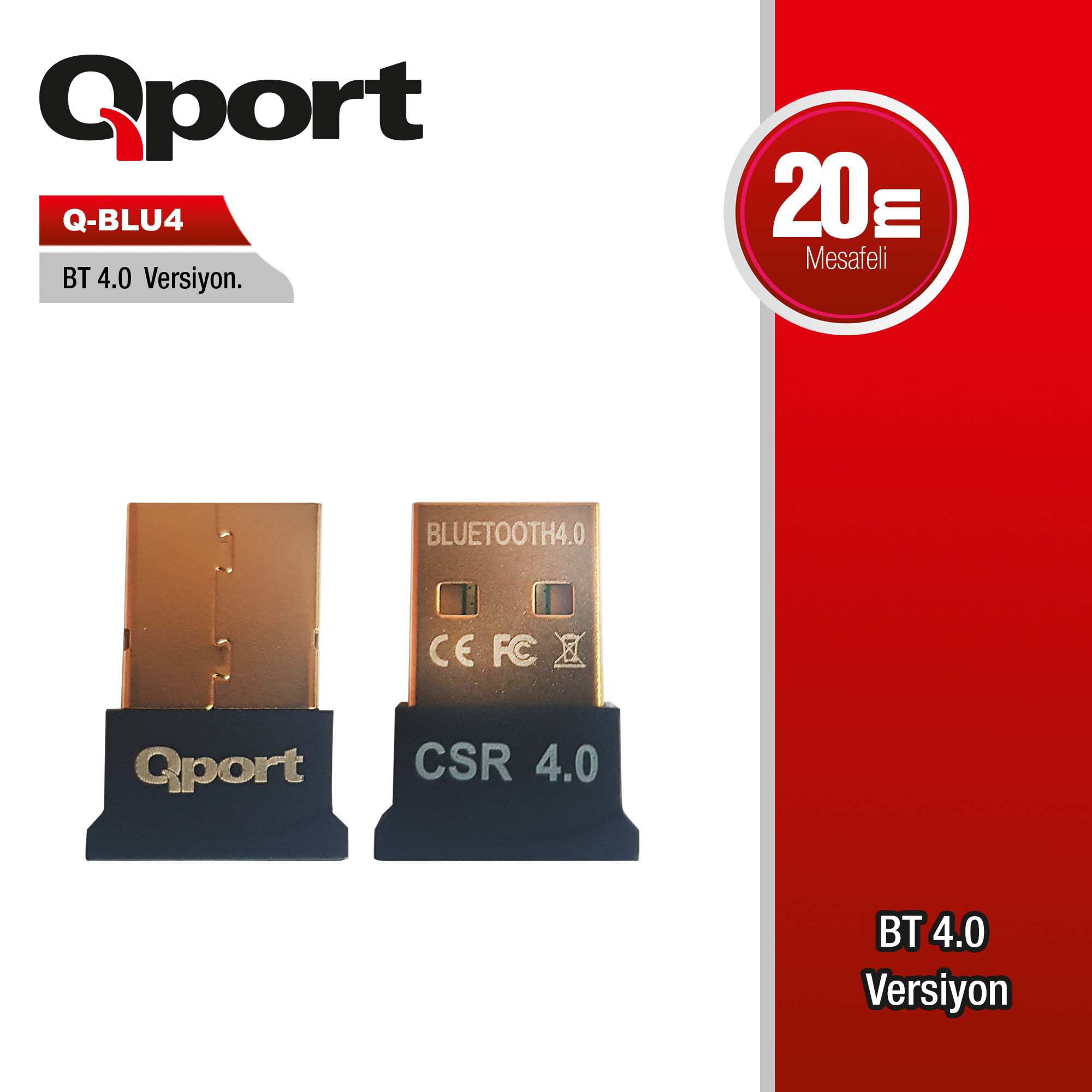 QPORT BLUETOOTH V4.0 USB ADAPTOR (Q-BLU4)