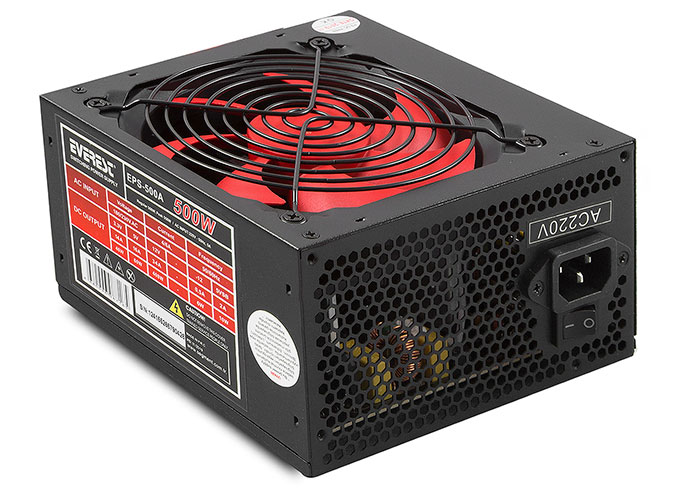 EVEREST EPS-500A 500W 12CM FAN SIYAH GUC KAYNAGI