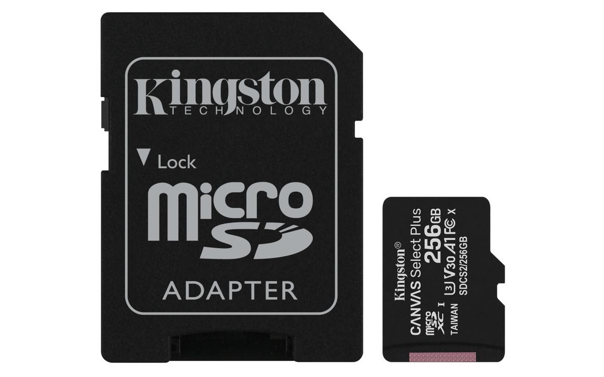 256 GB KINGSTON CANVAS SELECT MICRO SDHC UHS-I 100MB/S (SDCS2/256GB)