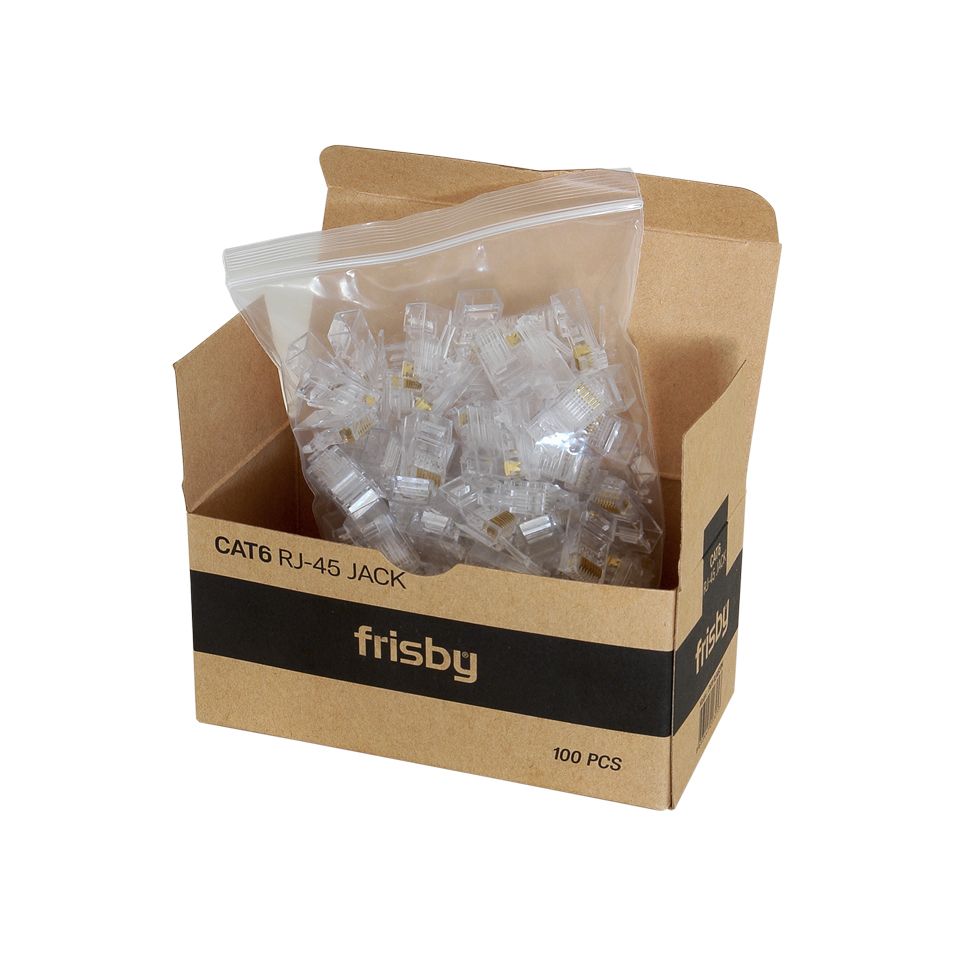 FRISBY FNW-RJ4520N CAT6 RJ-45 UTP 100 LU KONNEKTOR KUTU