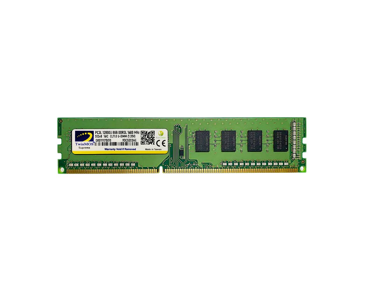 8 GB DDR3 1600MHz TWINMOS 1.35 LOW VOLTAGE (MDD3L8GB1600D)