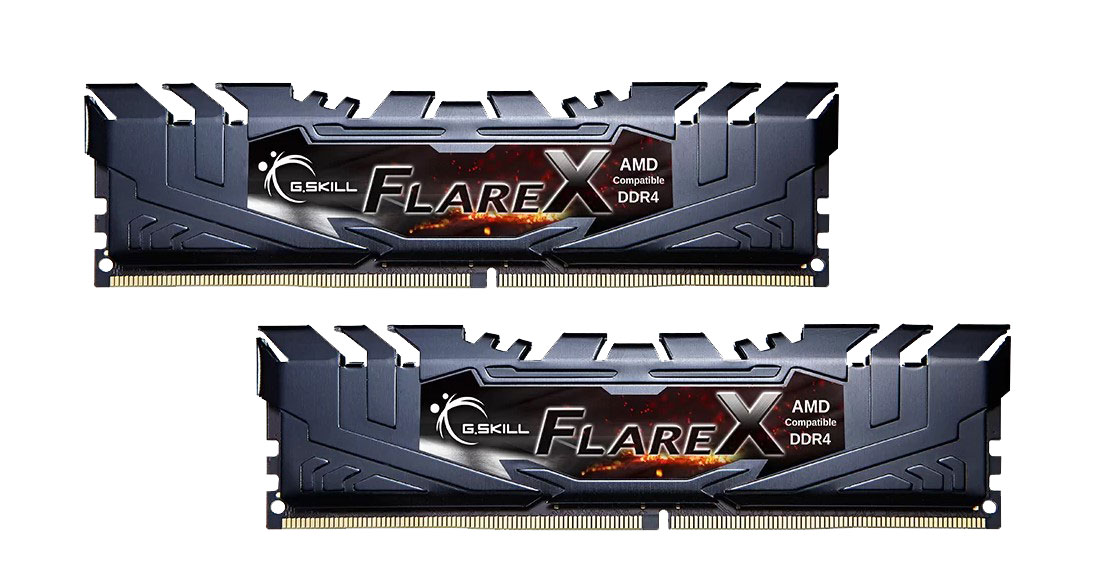 16 GB (2x8GB) DDR4 3200MHz GSKILL FLARE X CL16 (F4-3200C16D-16GFX)