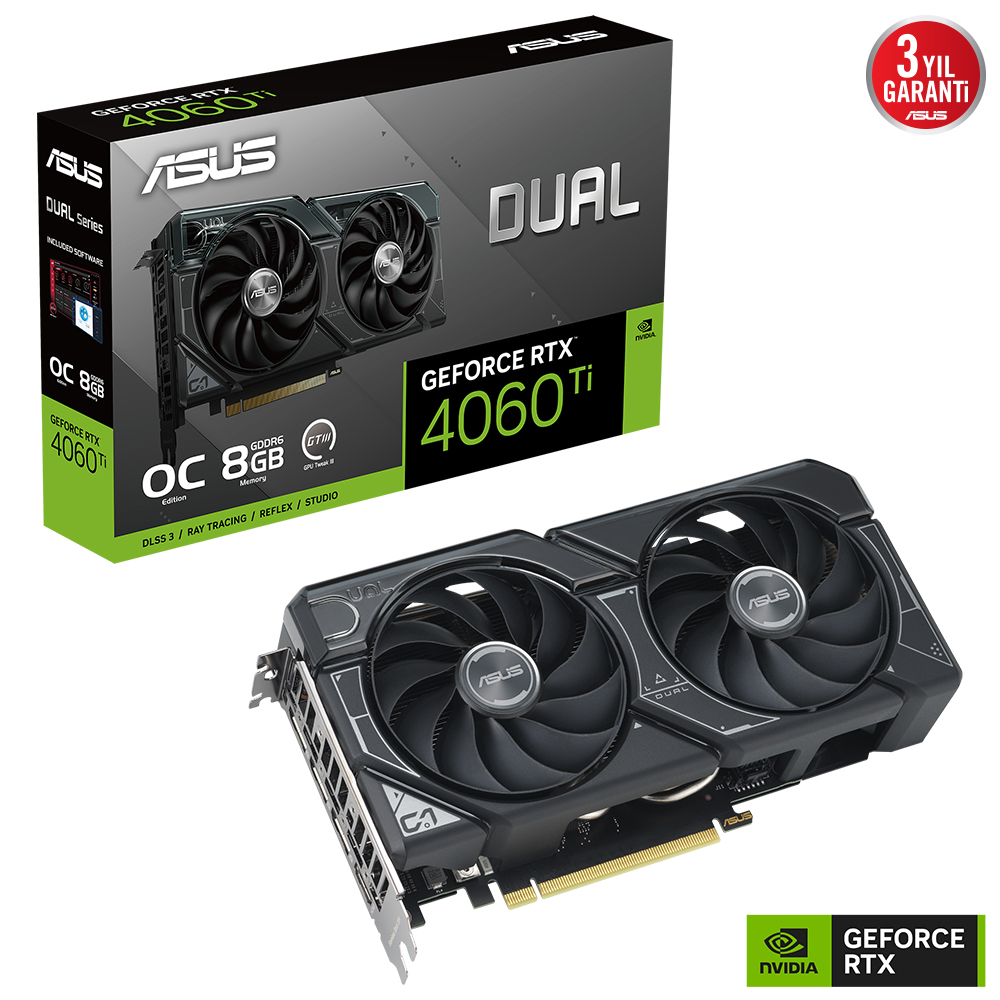 ASUS RTX4060TI 8GB GDDR6 128BIT 3xDP/HDMI (DUAL-RTX4060TI-O8G)