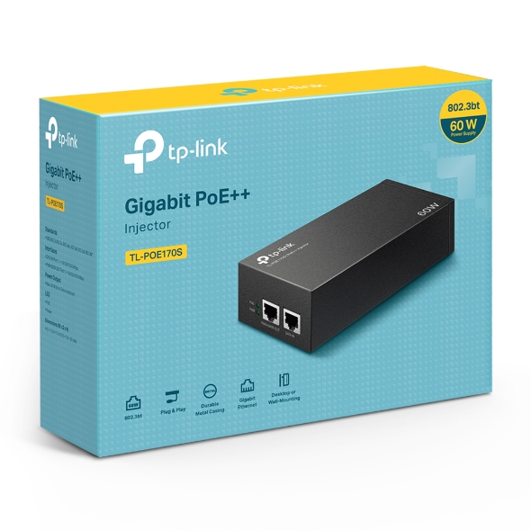 TP-LINK TL-POE170S 2 PORT 10/100/1000 LAN POE++ ENJEKTOR