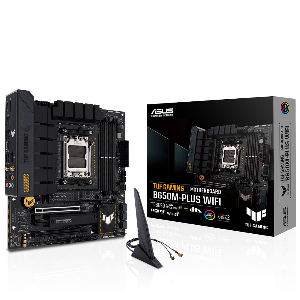 ASUS TUF GAMING B650M-PLUS WIFI AM5 DDR5 SES GLAN DP/HDMI SATA3 USB3.2 mATX