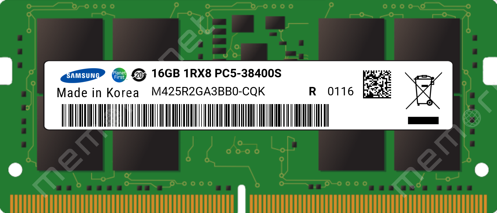 16 GB DDR5 5600MHz SAMSUNG SODIMM KUTUSUZ (M425R2GA3BBO-CWMOM)