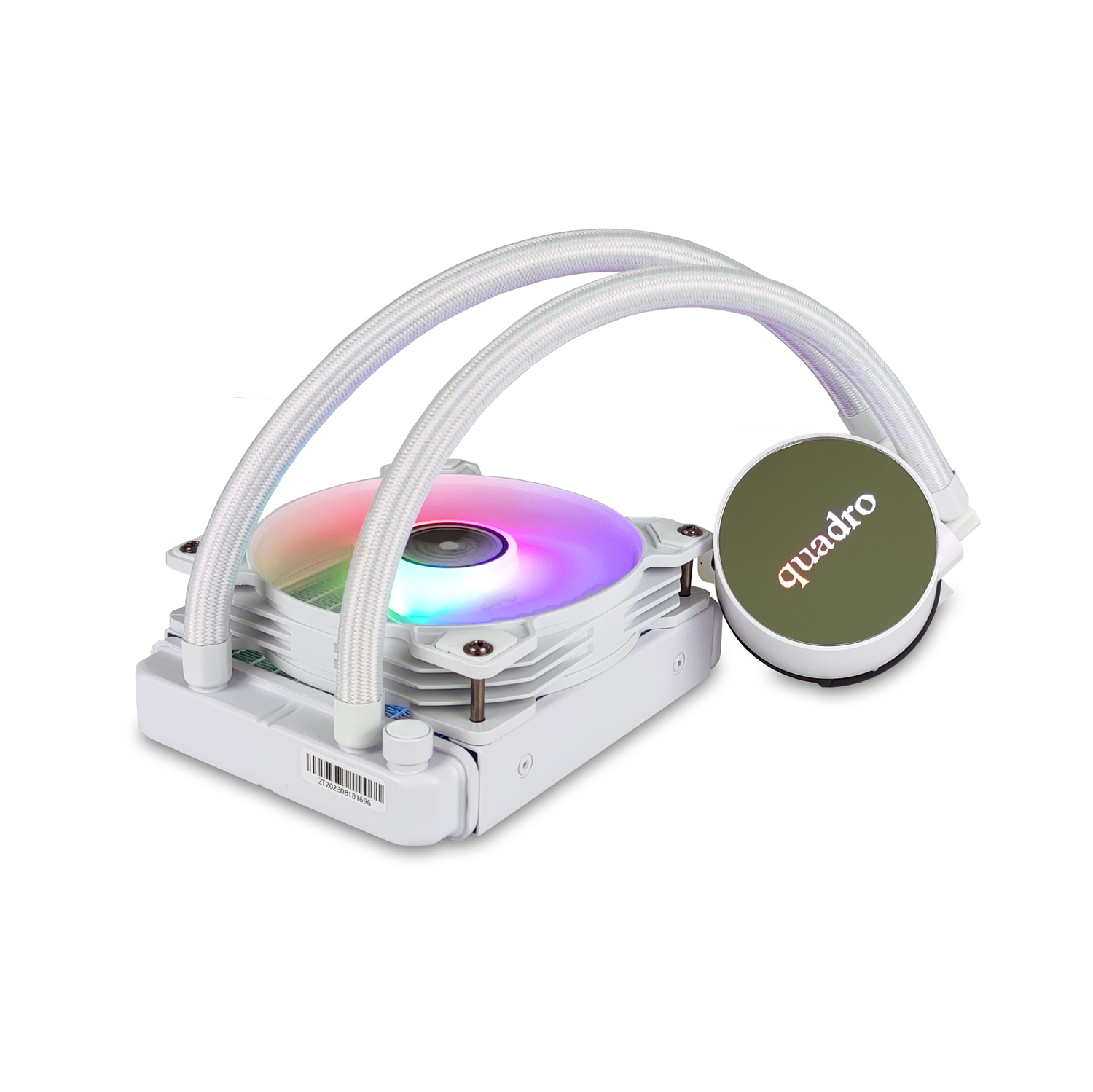 QUADRO QWCR-120W 120MM 12CM ARGB FAN INTEL UYUMLU SIVI SOGUTUCU BEYAZ