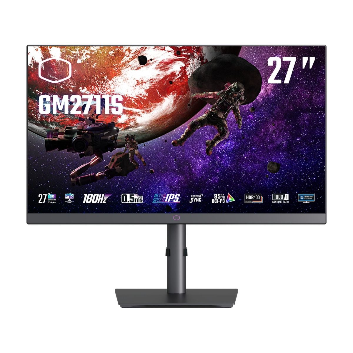COOLER MASTER 27" CMI-GM2711S-EK 2560x1440 IPS 180Hz 0.5MS DP/HDMI +VESA +PIVOT