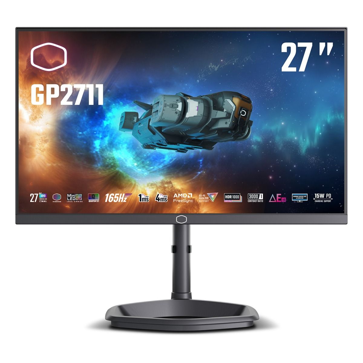 COOLER MASTER 27" CMI-GP2711-EK 2560x1440 VA 165Hz 1MS DP/HDMI +VESA +PIVOT
