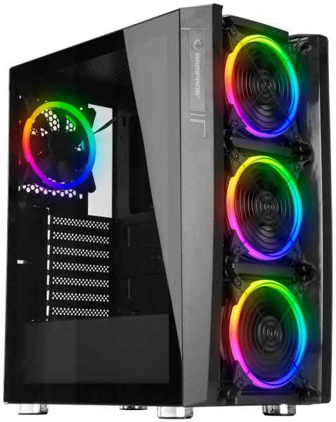 RAMPAGE HACKER 650W 80+ BRONZE 4x12CM RGB FAN USB3.0 MID-TOWER ATX SIYAH KASA